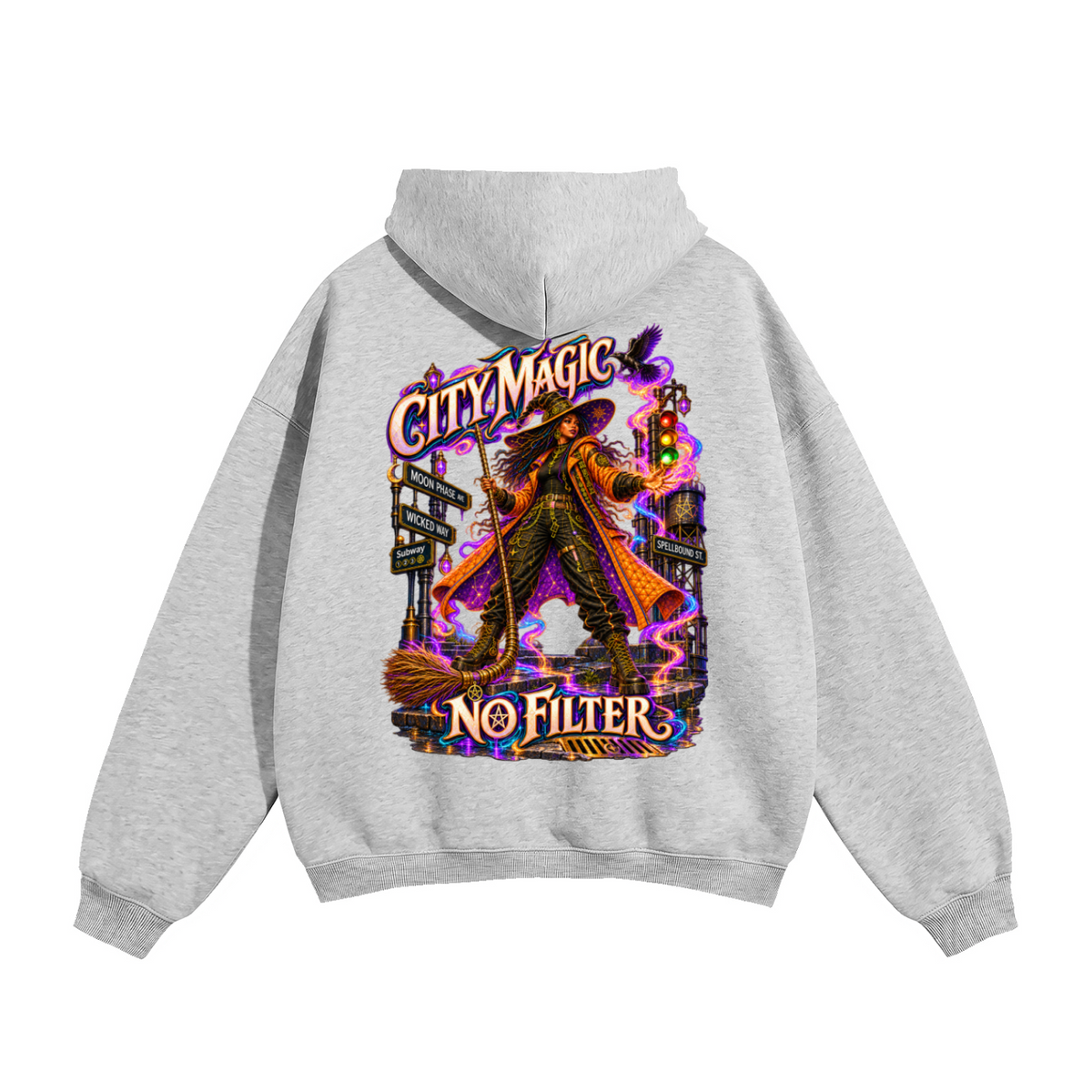Halloween City Magic Front & Back Graphic Hoodie - No Filter - Unisex