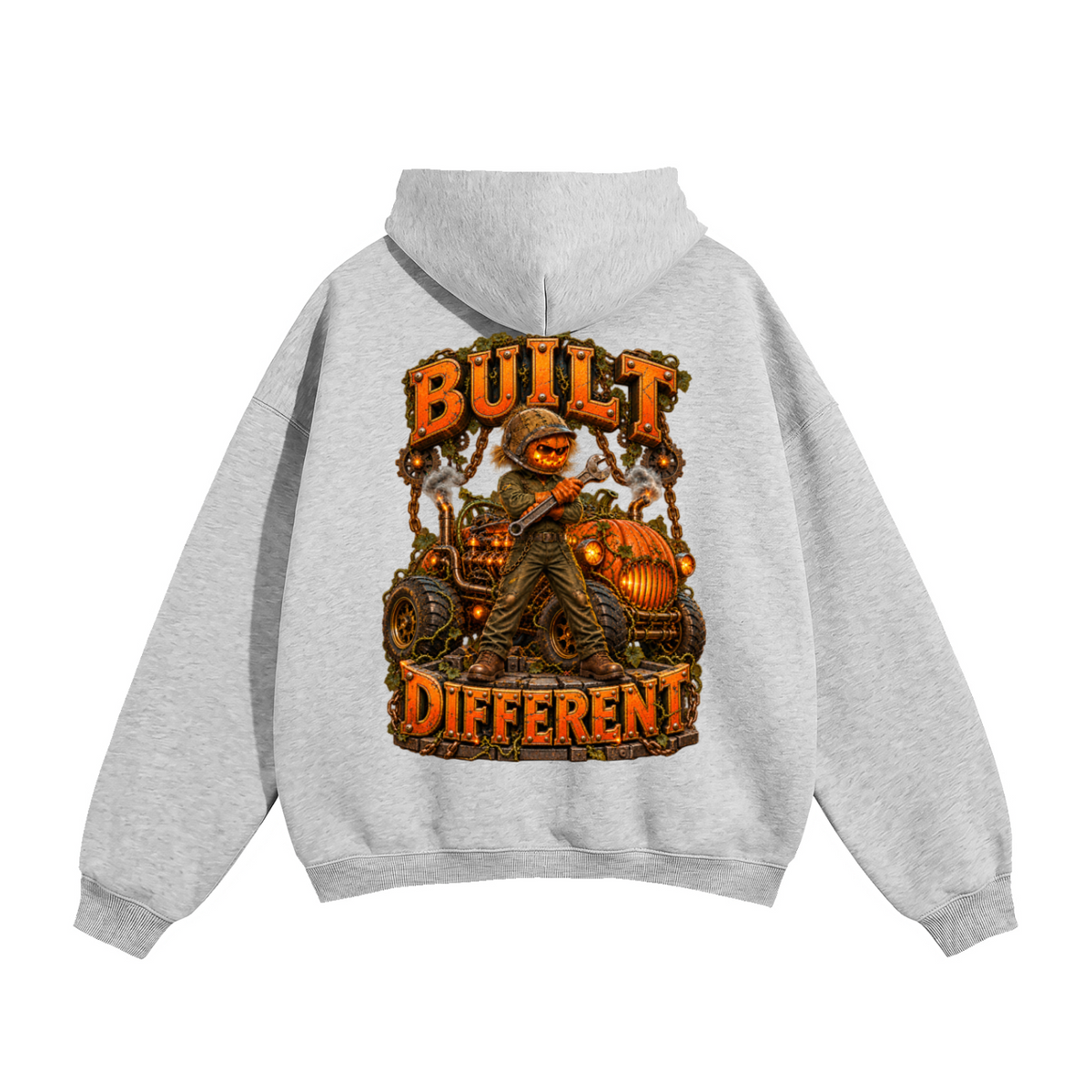 Halloween Built Different Front & Back Graphic Hoodie - Unisex