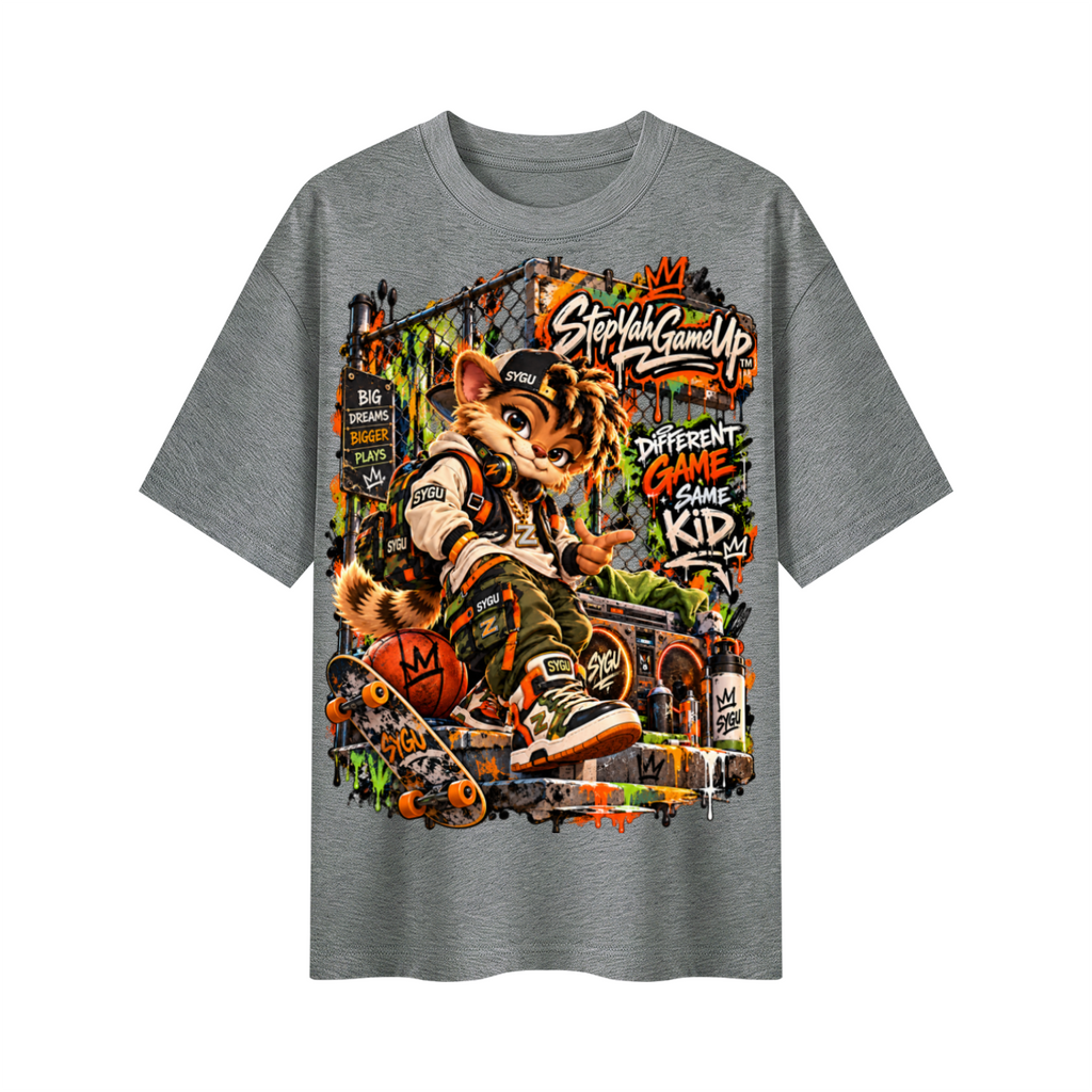 StepYahGameUp™ Different Game Same Kid Oversized Graphic T-Shirt - Unisex