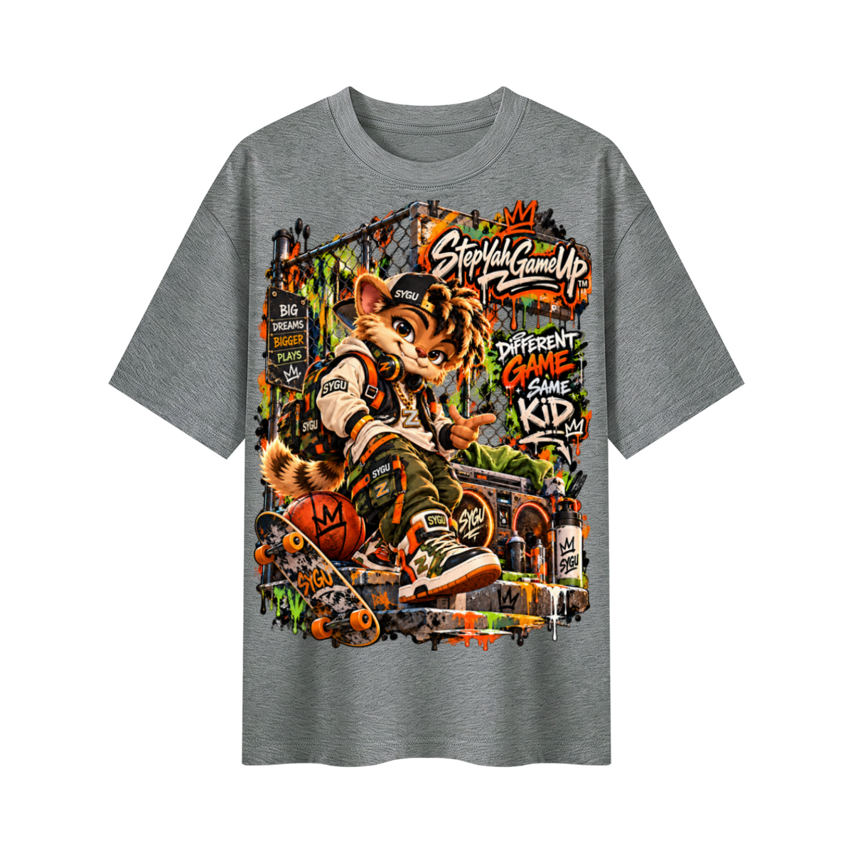 StepYahGameUp™ Different Game Same Kid Oversized Graphic T-Shirt - Unisex