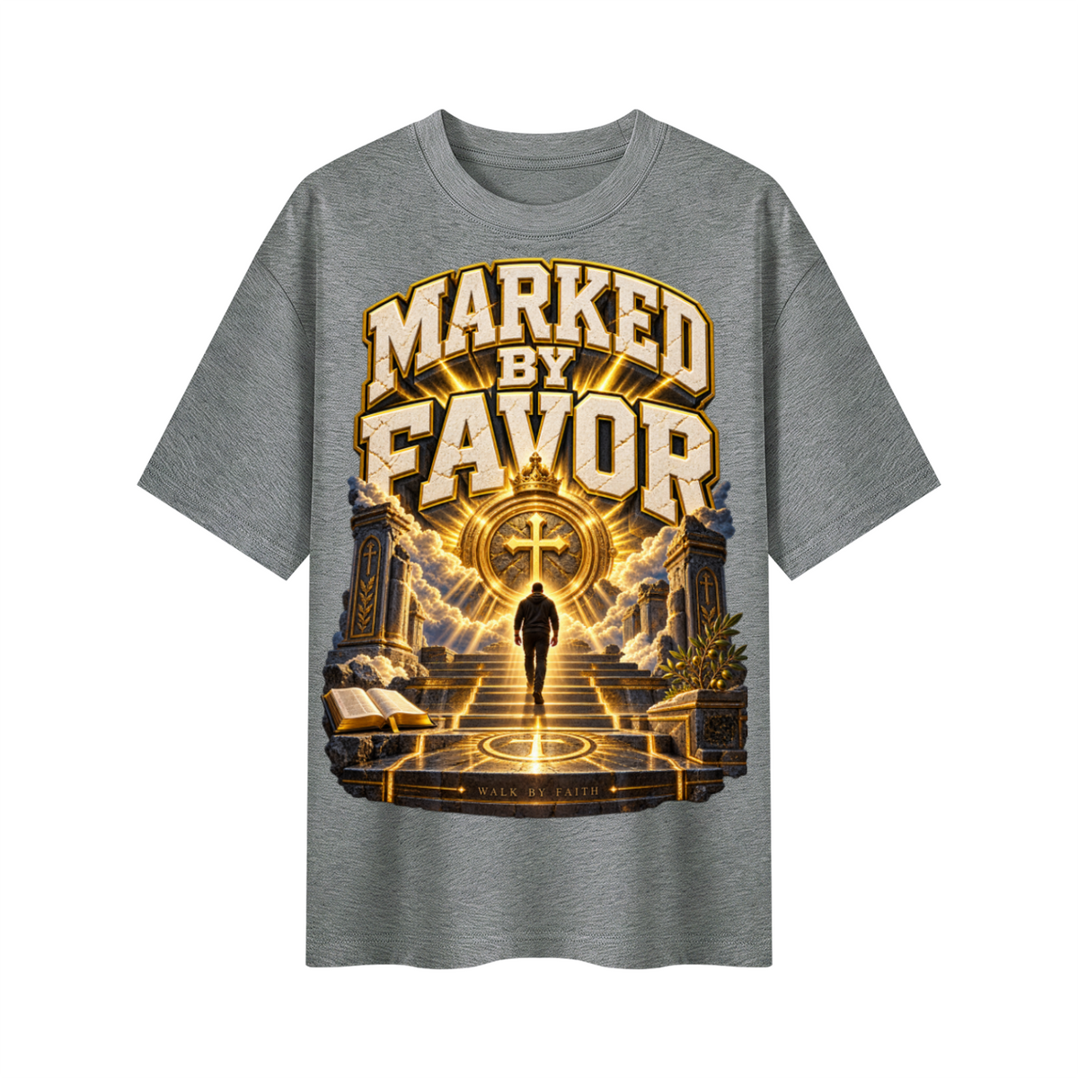 Walk by Faith™ Marked by Favor Oversized Graphic T-Shirt - Unisex