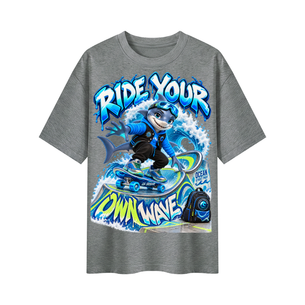 Ocean Street Prep™ Lil Shyler Ride Your Own Wave Oversized Graphic T-Shirt - Unisex