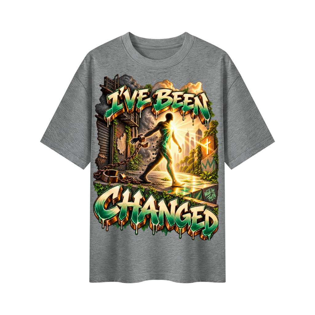Walk by Faith™ I’ve Been Changed Oversized Graphic T-Shirt - Unisex