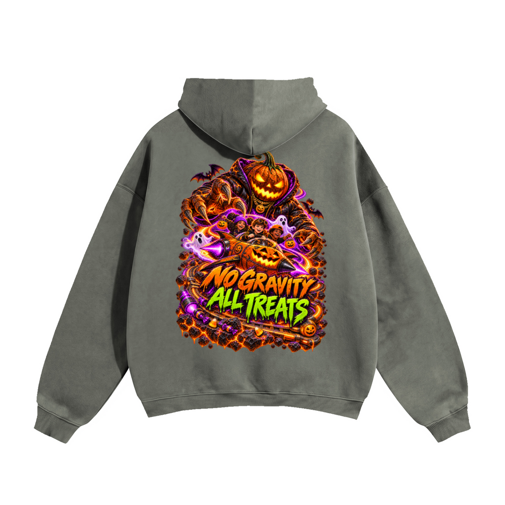Halloween Galaxy of Treats Front & Back Graphic Hoodie - No Gravity All Treats - Unisex