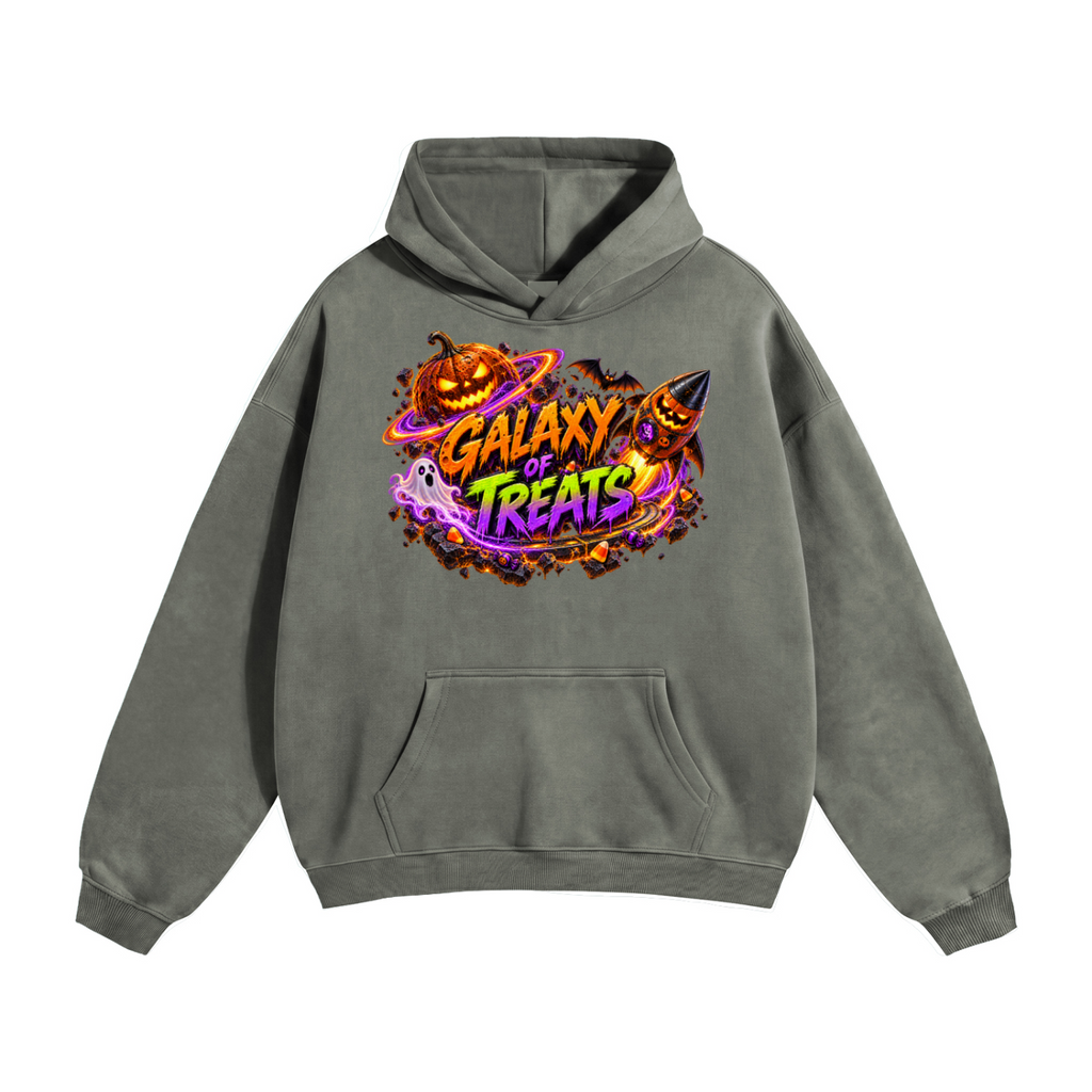 Halloween Galaxy of Treats Front & Back Graphic Hoodie - No Gravity All Treats - Unisex