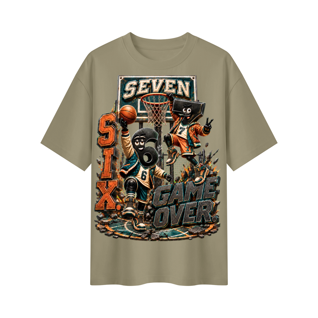 6-7 Street Mode™ Six Seven Game Over Oversized Graphic T-Shirt - Unisex