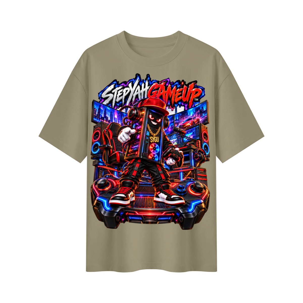 StepYahGameUp™ PC Tower Oversized Graphic T-Shirt - Unisex