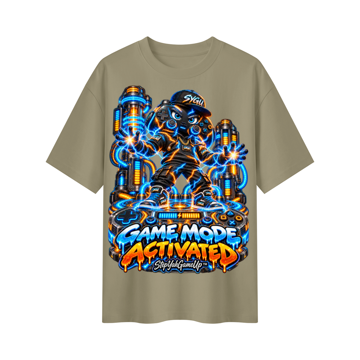 StepYahGameUp™ Game Mode Activated Oversized Graphic T-Shirt - Unisex