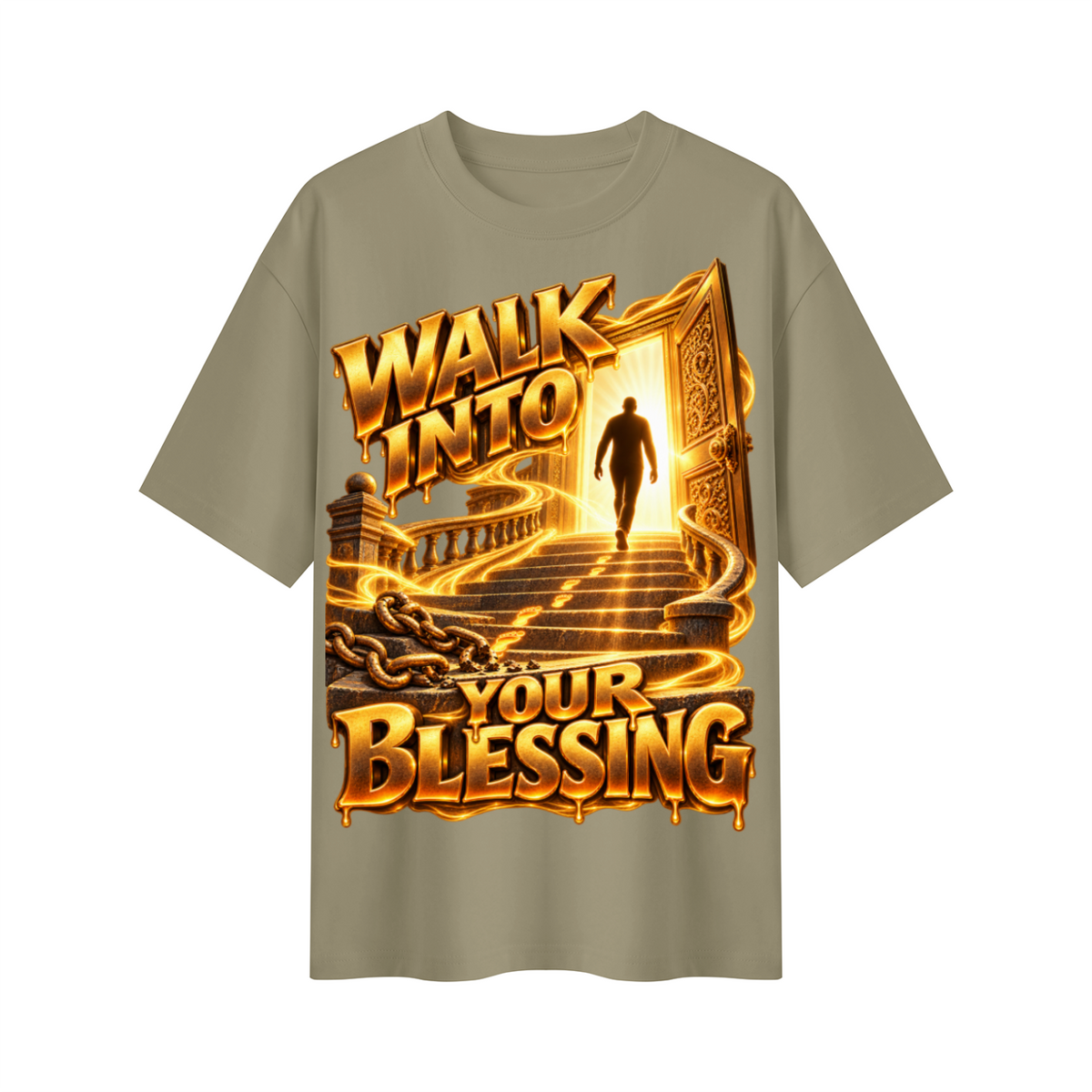 Walk by Faith™ Walk Into Your Blessing Oversized Graphic T-Shirt - Unisex