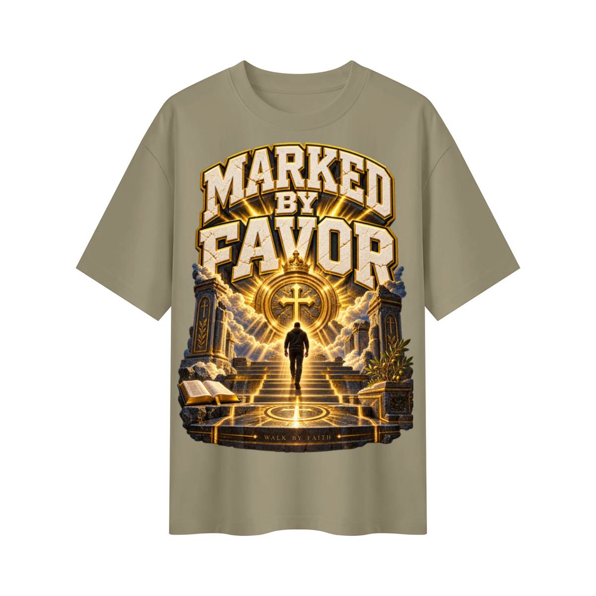 Walk by Faith™ Marked by Favor Oversized Graphic T-Shirt - Unisex