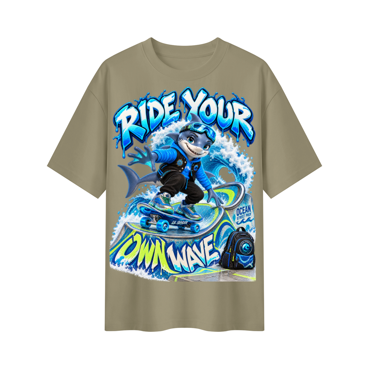 Ocean Street Prep™ Lil Shyler Ride Your Own Wave Oversized Graphic T-Shirt - Unisex