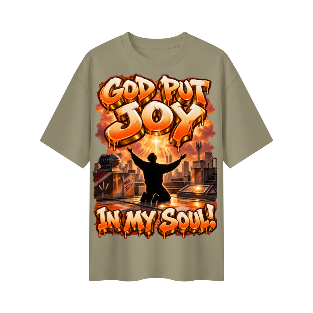 Walk by Faith™ God Put Joy in My Soul Oversized Graphic T-Shirt - Unisex