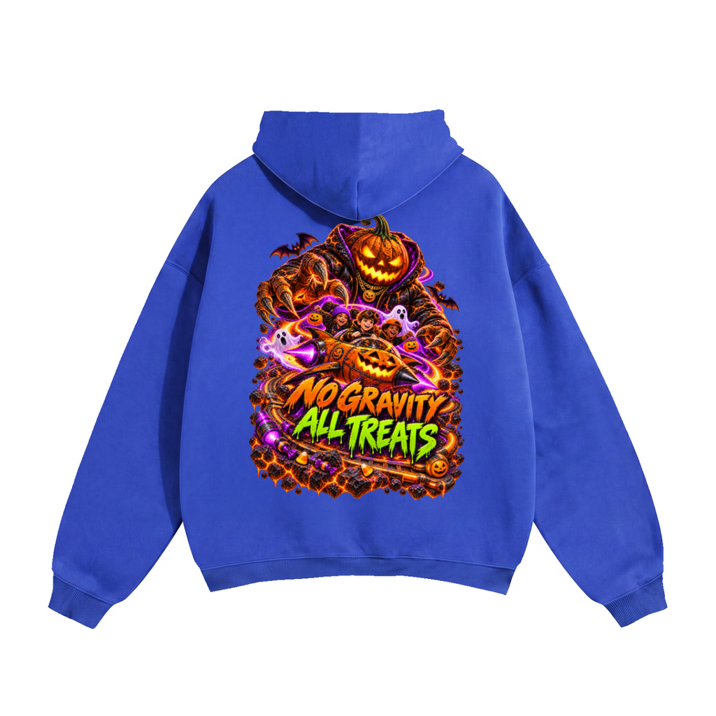 Halloween Galaxy of Treats Front & Back Graphic Hoodie - No Gravity All Treats - Unisex