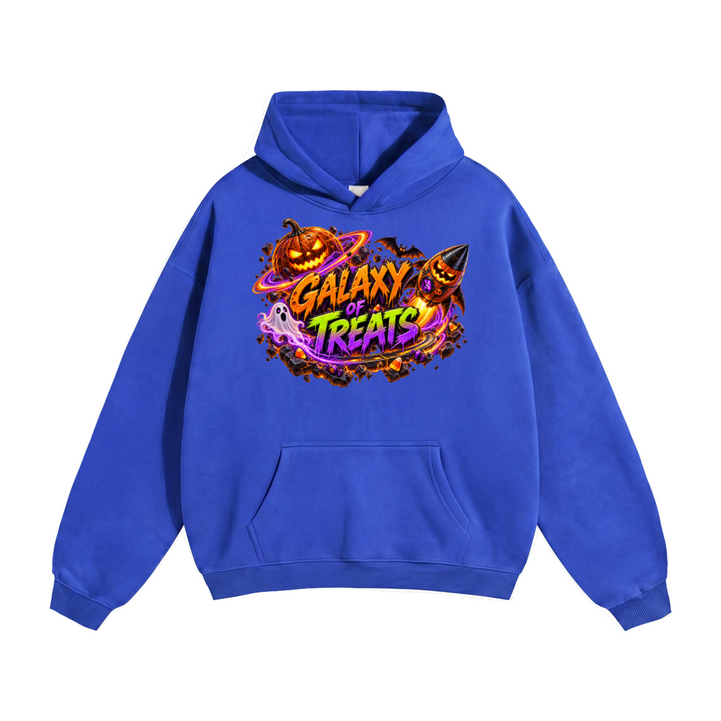 Halloween Galaxy of Treats Front & Back Graphic Hoodie - No Gravity All Treats - Unisex