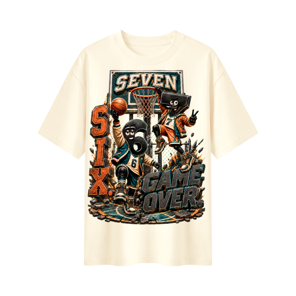 6-7 Street Mode™ Six Seven Game Over Oversized Graphic T-Shirt - Unisex