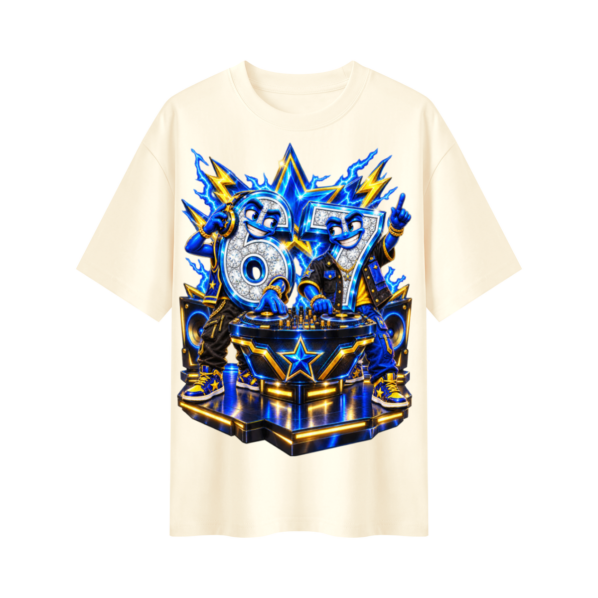 6-7 Street Mode™ Spin the Numbers Oversized Graphic T-Shirt - Unisex