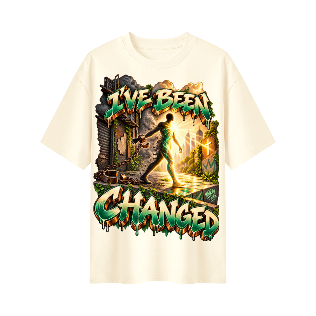 Walk by Faith™ I’ve Been Changed Oversized Graphic T-Shirt - Unisex
