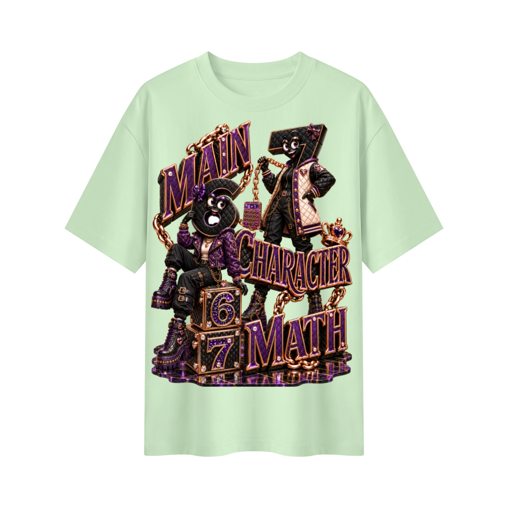 6-7 Street Mode™ Main Character Math Oversized Graphic T-Shirt - Unisex