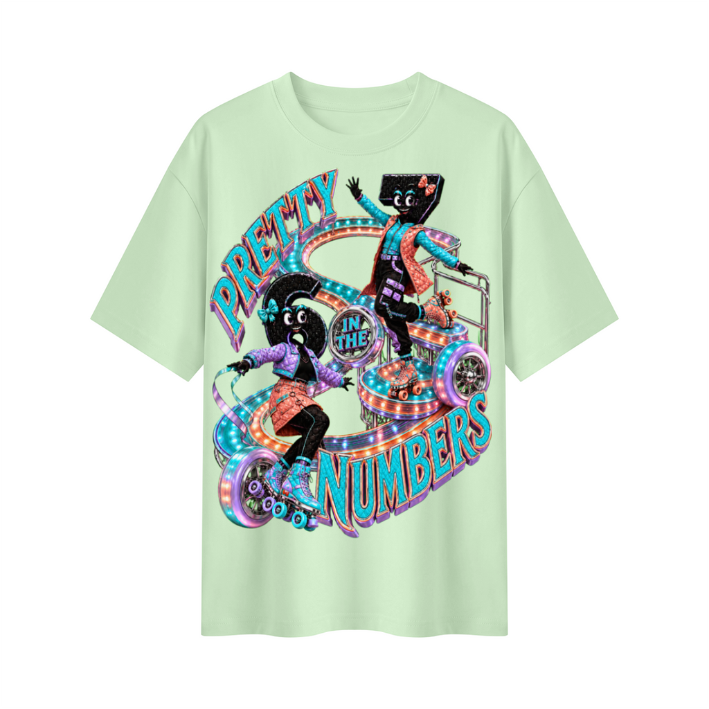 6-7 Street Mode™ Pretty in the Numbers Oversized Graphic T-Shirt - Unisex