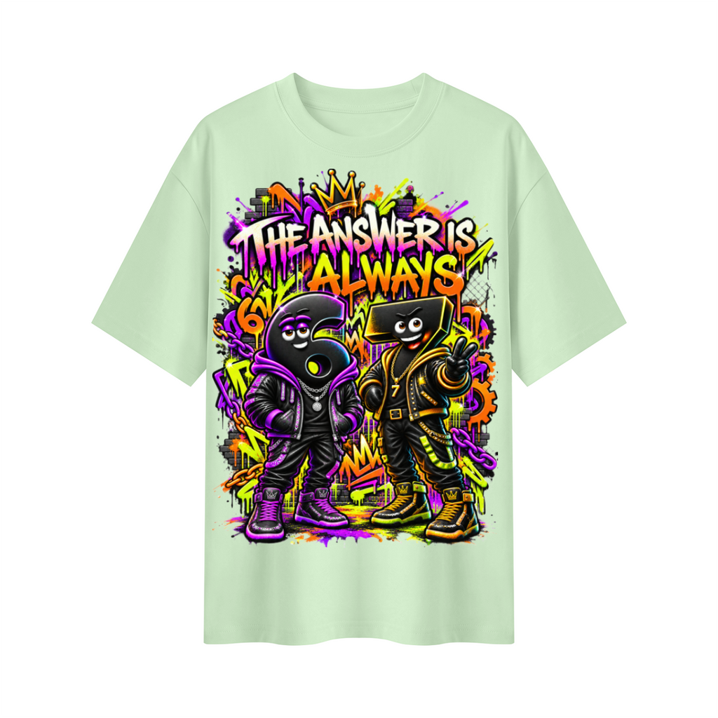 6-7 Street Mode™ Oversized Graphic T-Shirt - The Answer Is Always 6-7 - Unisex