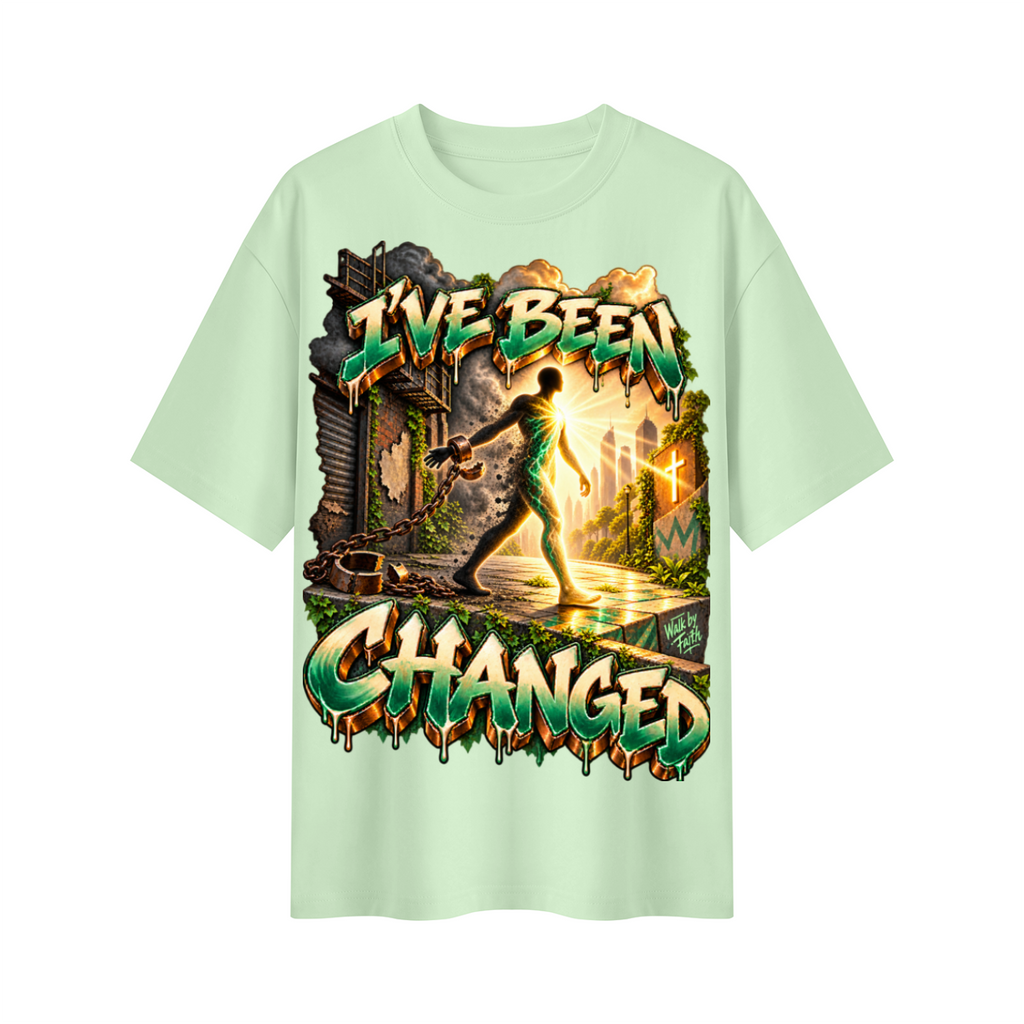 Walk by Faith™ I’ve Been Changed Oversized Graphic T-Shirt - Unisex
