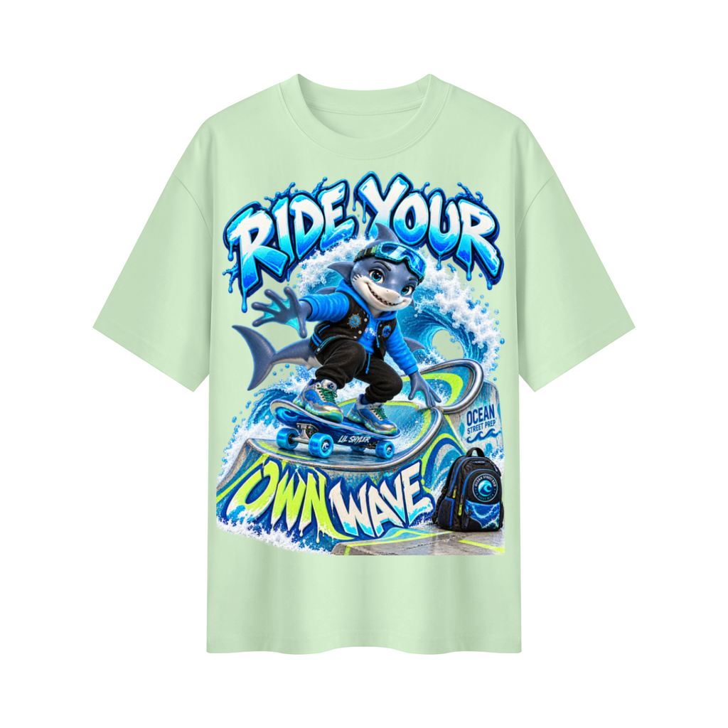 Ocean Street Prep™ Lil Shyler Ride Your Own Wave Oversized Graphic T-Shirt - Unisex