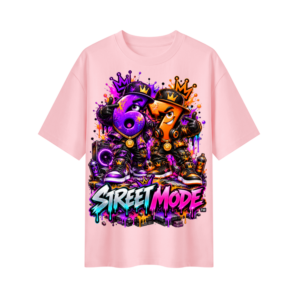 6-7 Street Mode™ Street Mode Male Oversized Graphic T-Shirt - Unisex