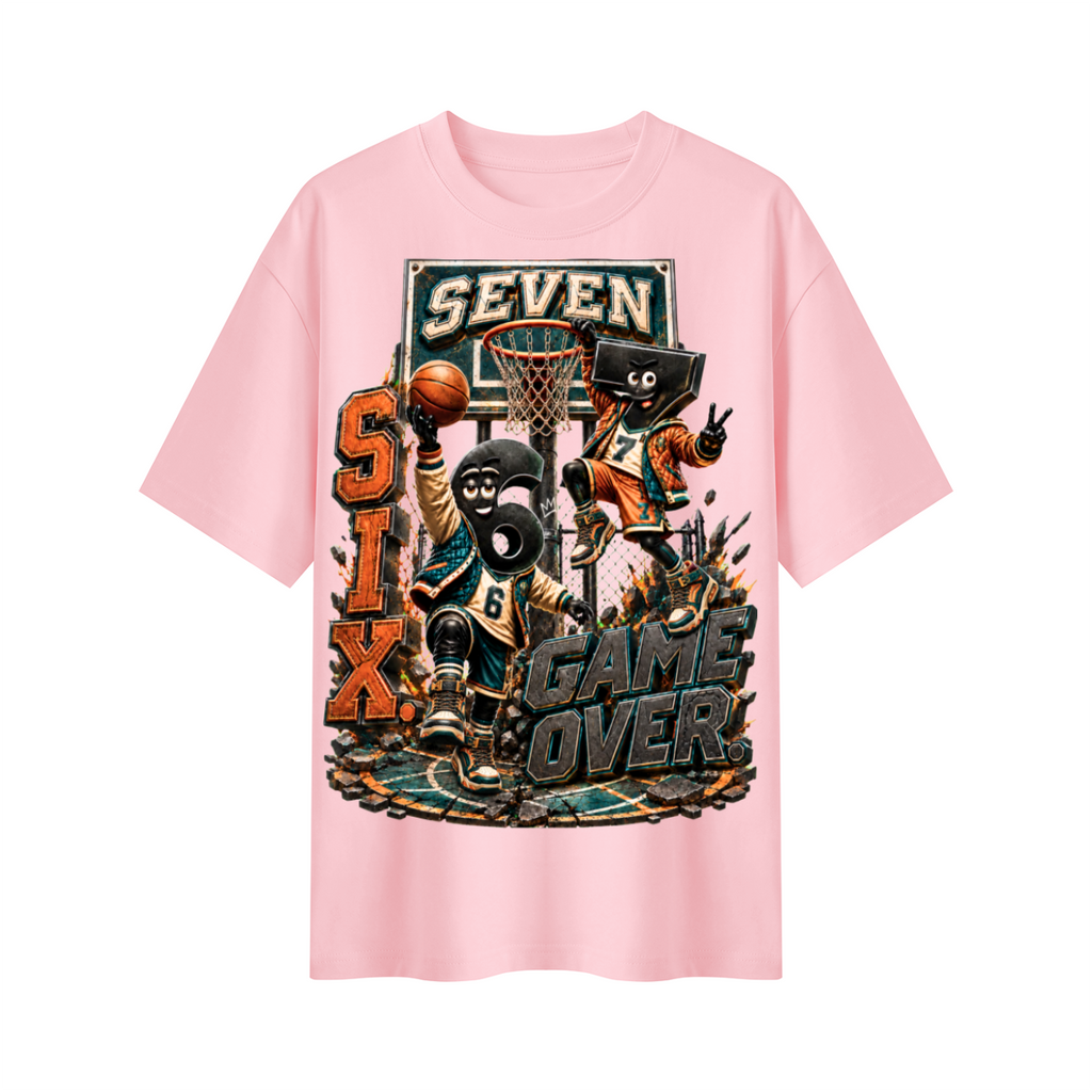 6-7 Street Mode™ Six Seven Game Over Oversized Graphic T-Shirt - Unisex