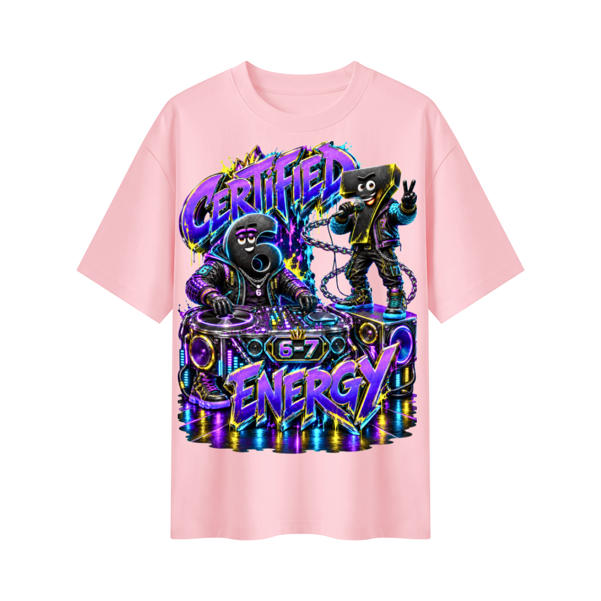 6-7 Street Mode™ Certified 6-7 Energy Oversized Graphic T-Shirt - Unisex