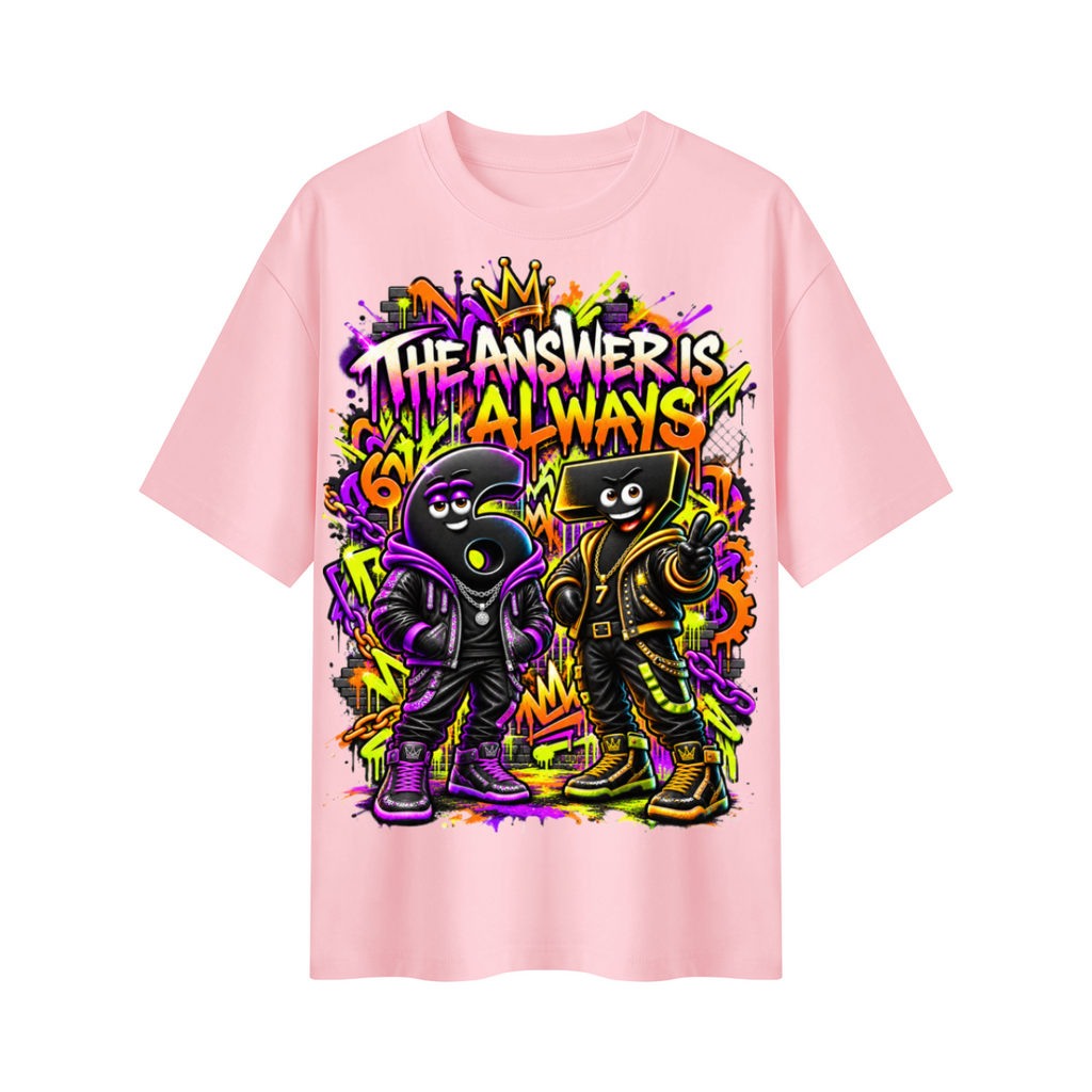 6-7 Street Mode™ Oversized Graphic T-Shirt - The Answer Is Always 6-7 - Unisex