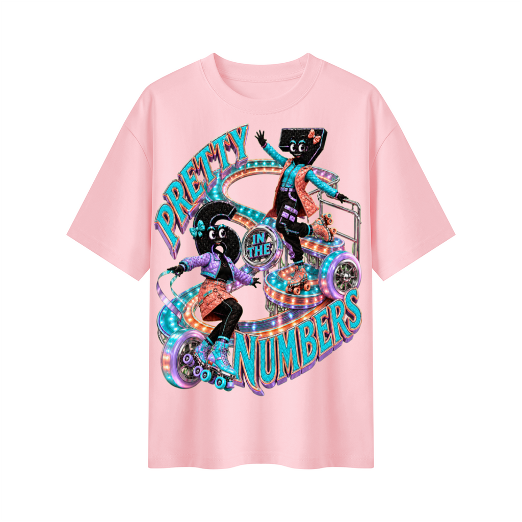 6-7 Street Mode™ Pretty in the Numbers Oversized Graphic T-Shirt - Unisex