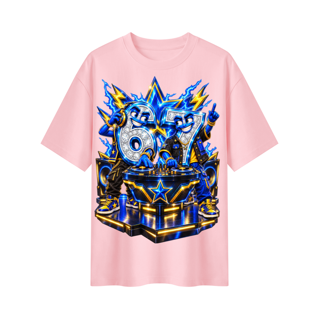 6-7 Street Mode™ Spin the Numbers Oversized Graphic T-Shirt - Unisex
