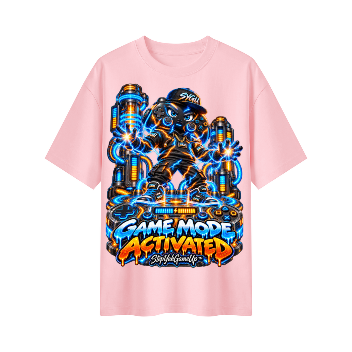 StepYahGameUp™ Game Mode Activated Oversized Graphic T-Shirt - Unisex