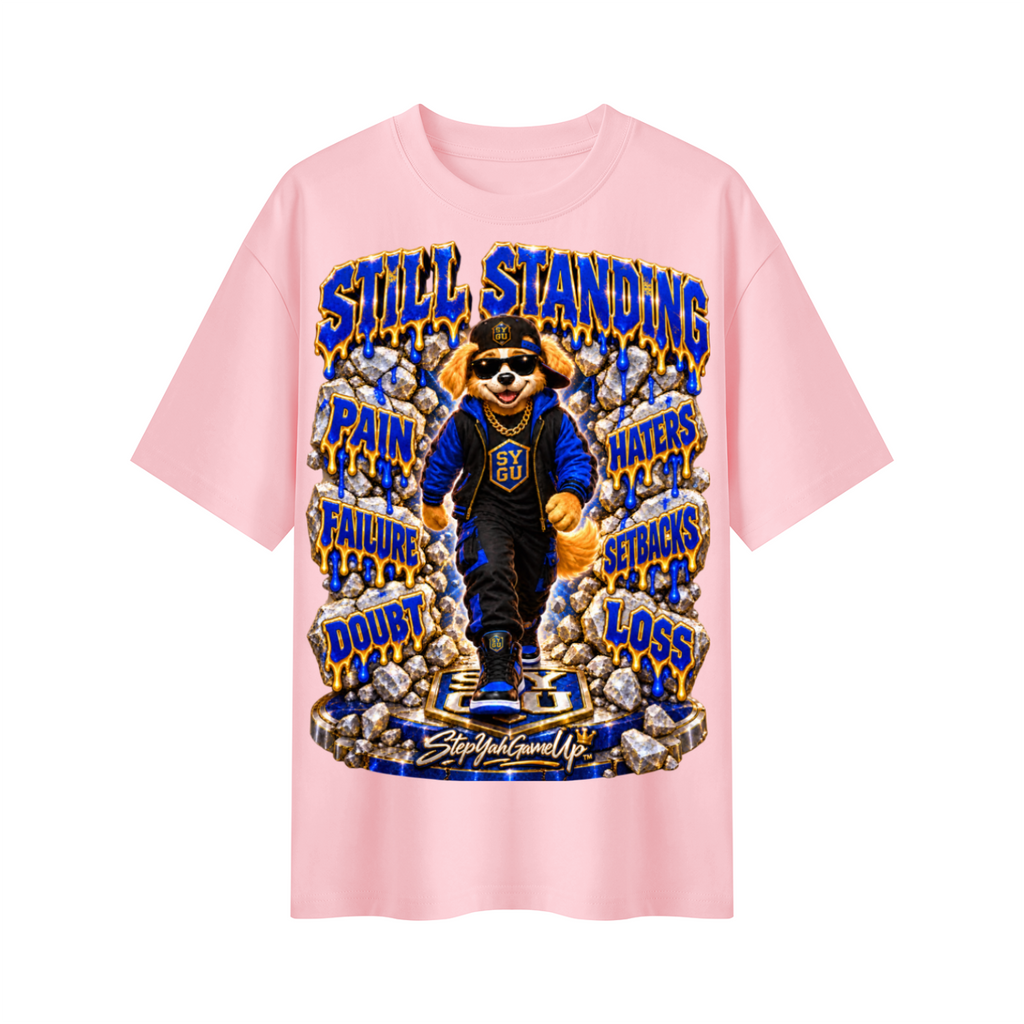 StepYahGameUp™ Still Standing Oversized Graphic T-Shirt - Unisex