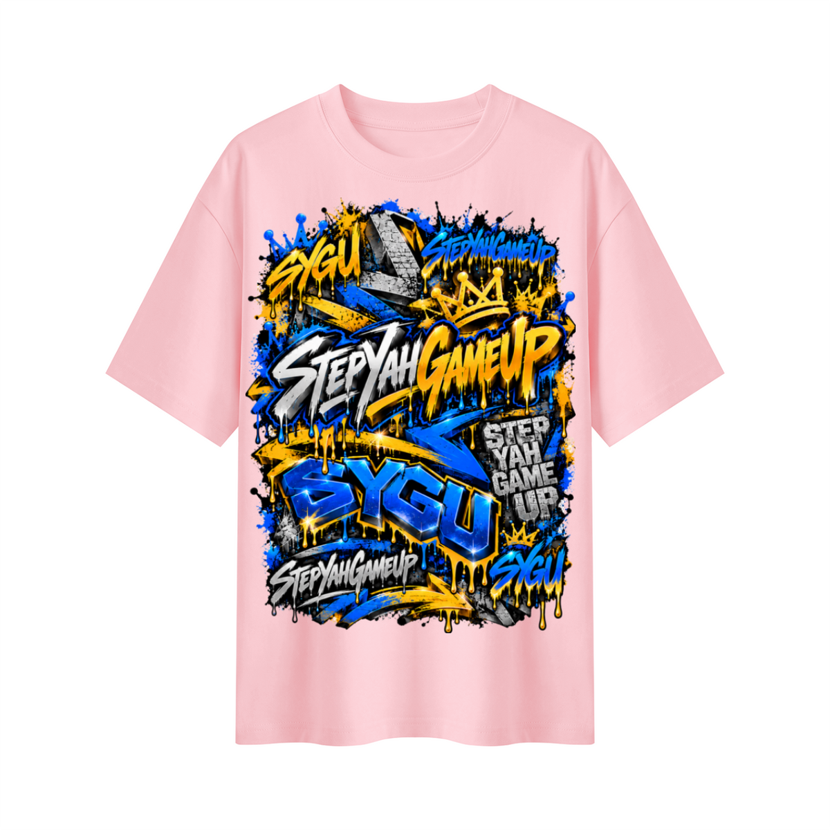 StepYahGameUp™ Graffiti Logo Oversized Graphic T-Shirt - Unisex