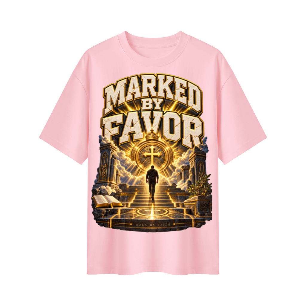 Walk by Faith™ Marked by Favor Oversized Graphic T-Shirt - Unisex