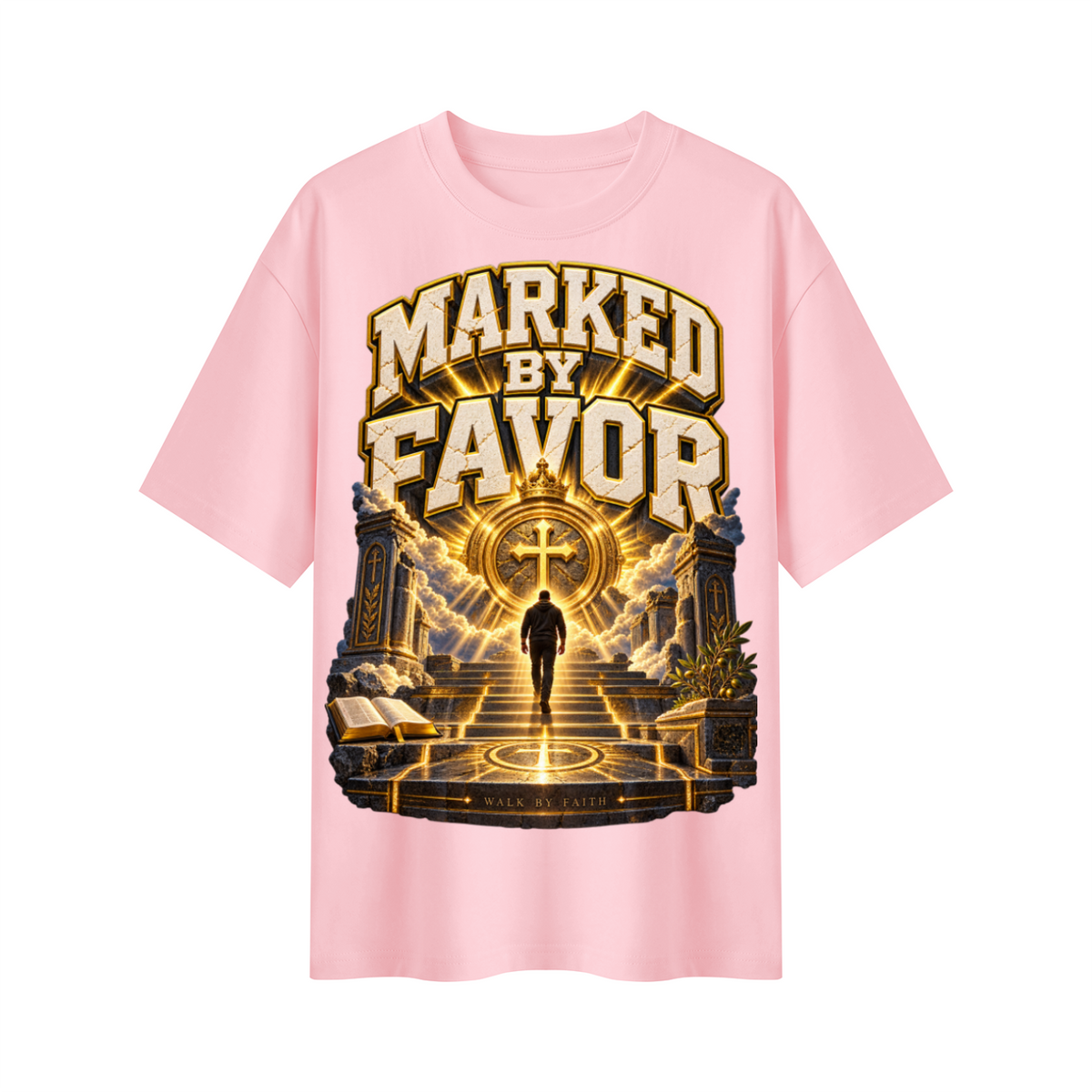 Walk by Faith™ Marked by Favor Oversized Graphic T-Shirt - Unisex