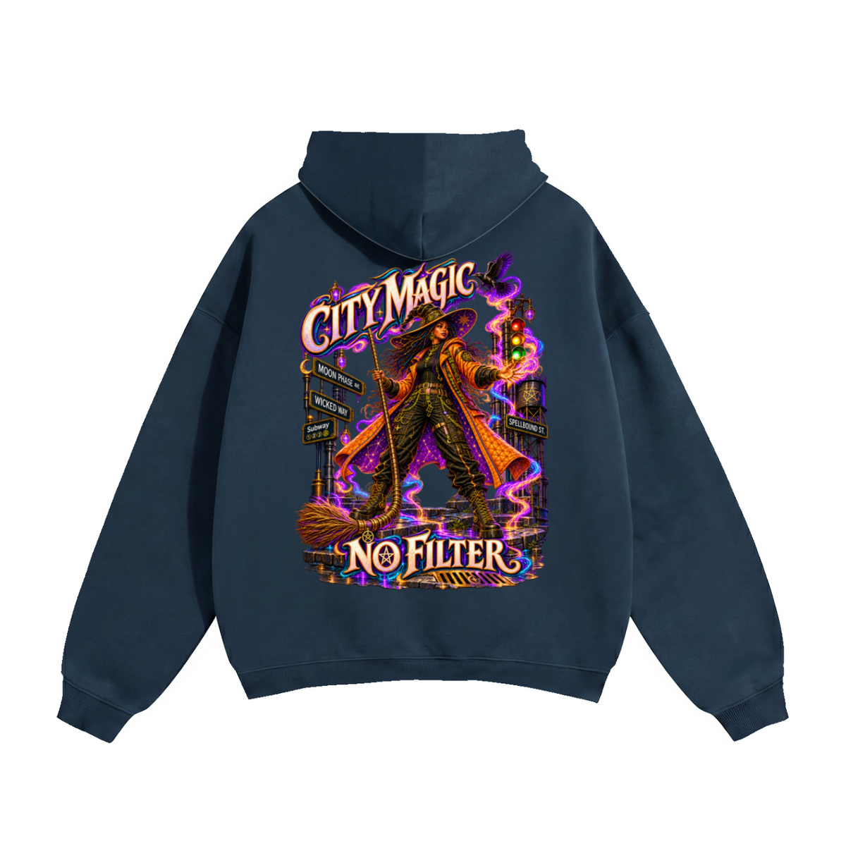 Halloween City Magic Front & Back Graphic Hoodie - No Filter - Unisex