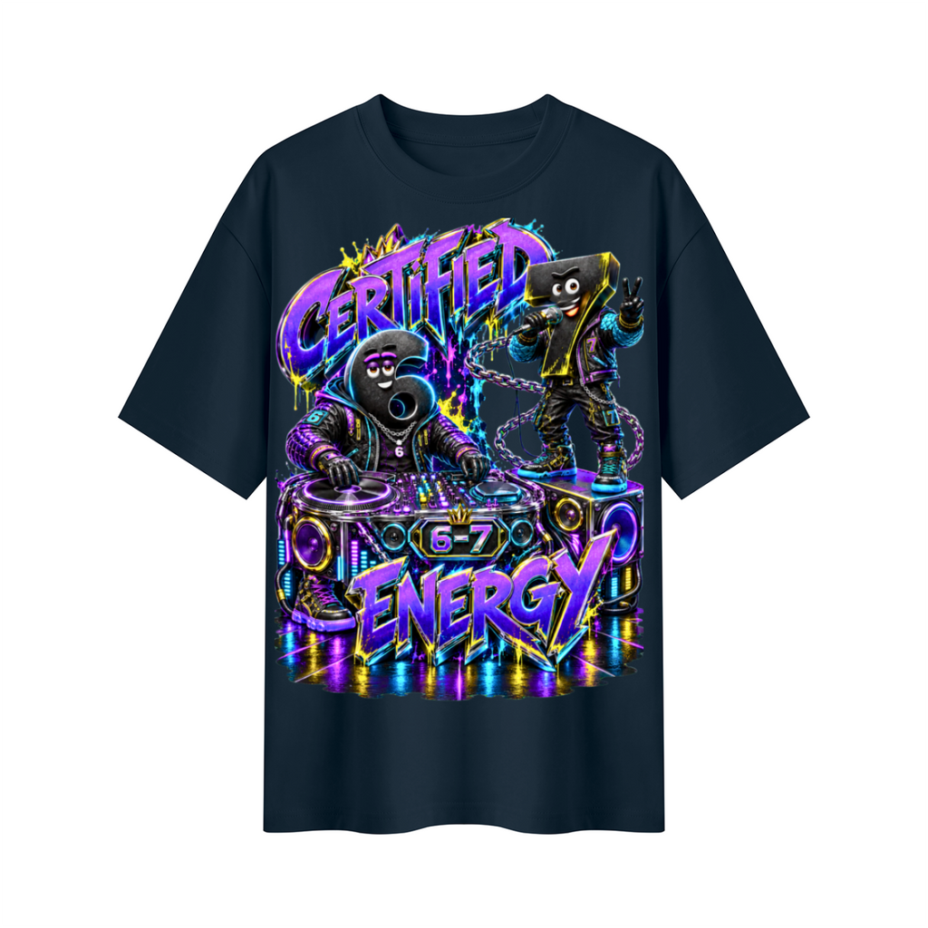 6-7 Street Mode™ Certified 6-7 Energy Oversized Graphic T-Shirt - Unisex