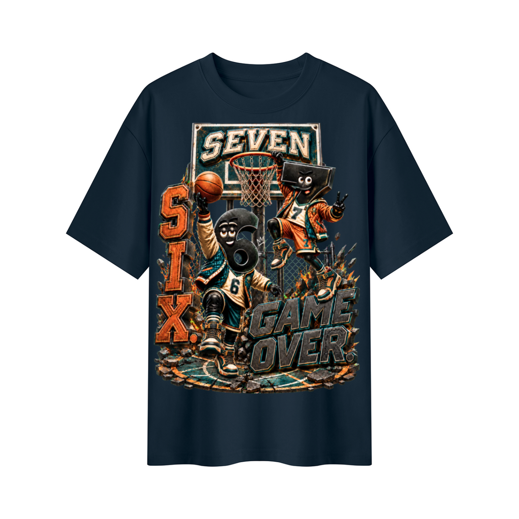 6-7 Street Mode™ Six Seven Game Over Oversized Graphic T-Shirt - Unisex