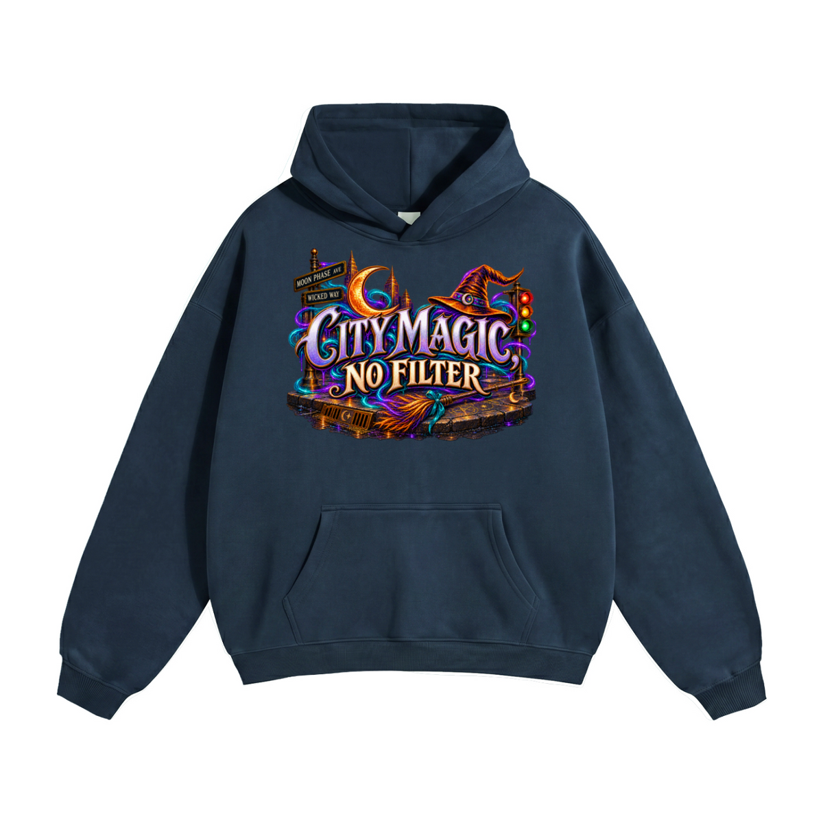 Halloween City Magic Front & Back Graphic Hoodie - No Filter - Unisex