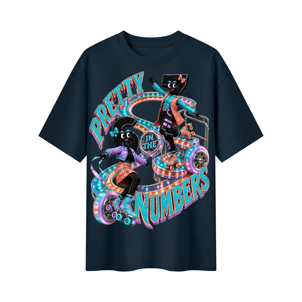6-7 Street Mode™ Pretty in the Numbers Oversized Graphic T-Shirt - Unisex