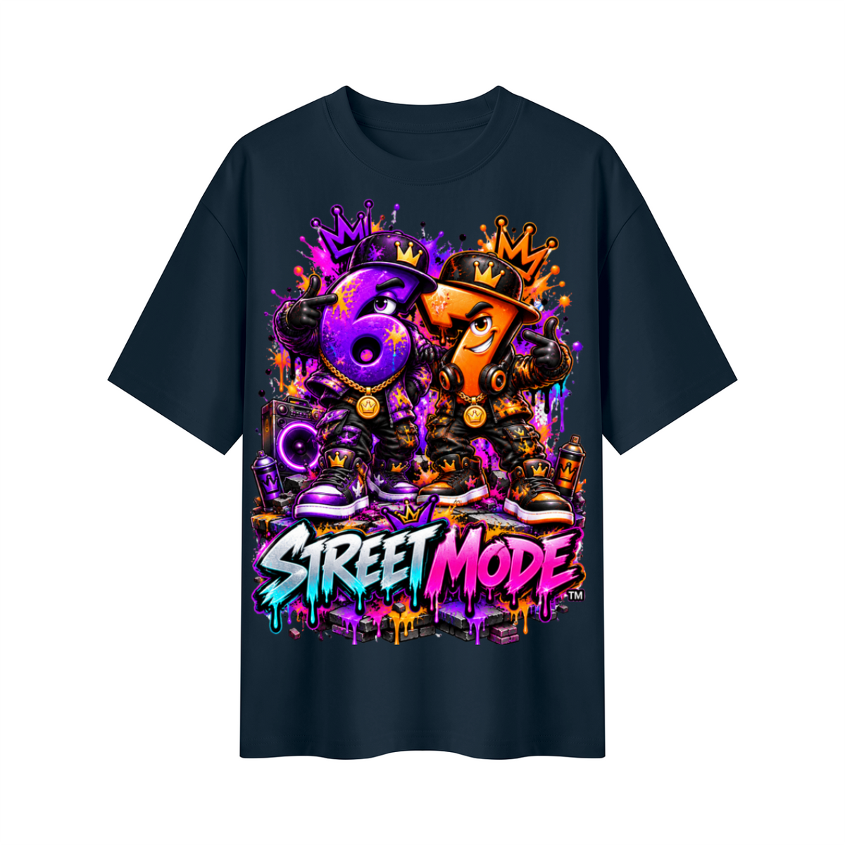 6-7 Street Mode™ Street Mode Male Oversized Graphic T-Shirt - Unisex
