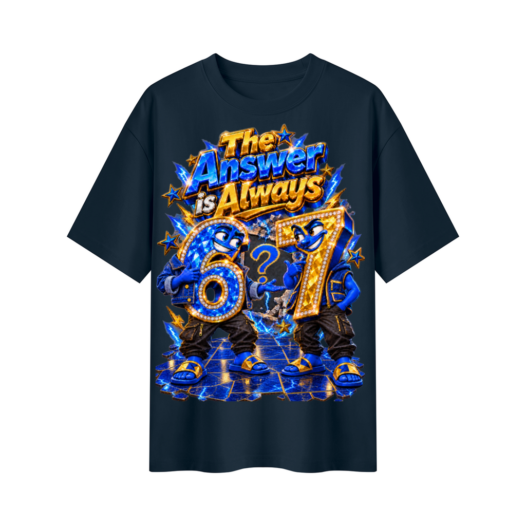 6-7 Street Mode™ The Answer Is Always 6-7 Oversized Graphic T-Shirt - Unisex