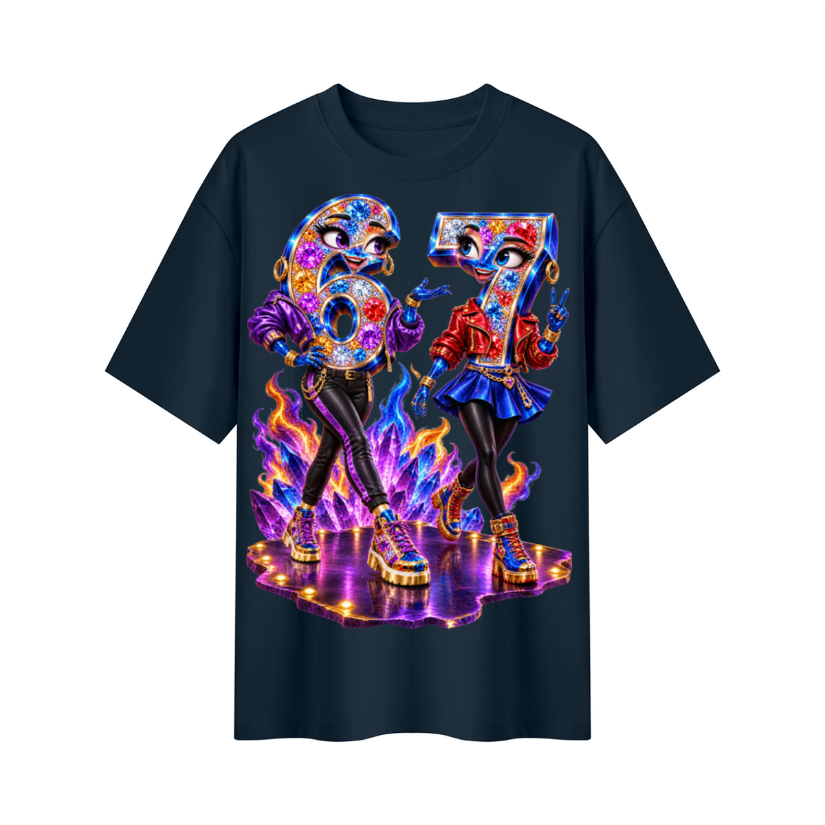 6-7 Street Mode™ Girls of 6-7 Oversized Graphic T-Shirt - Unisex