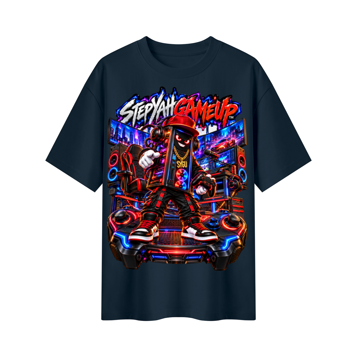 StepYahGameUp™ PC Tower Oversized Graphic T-Shirt - Unisex