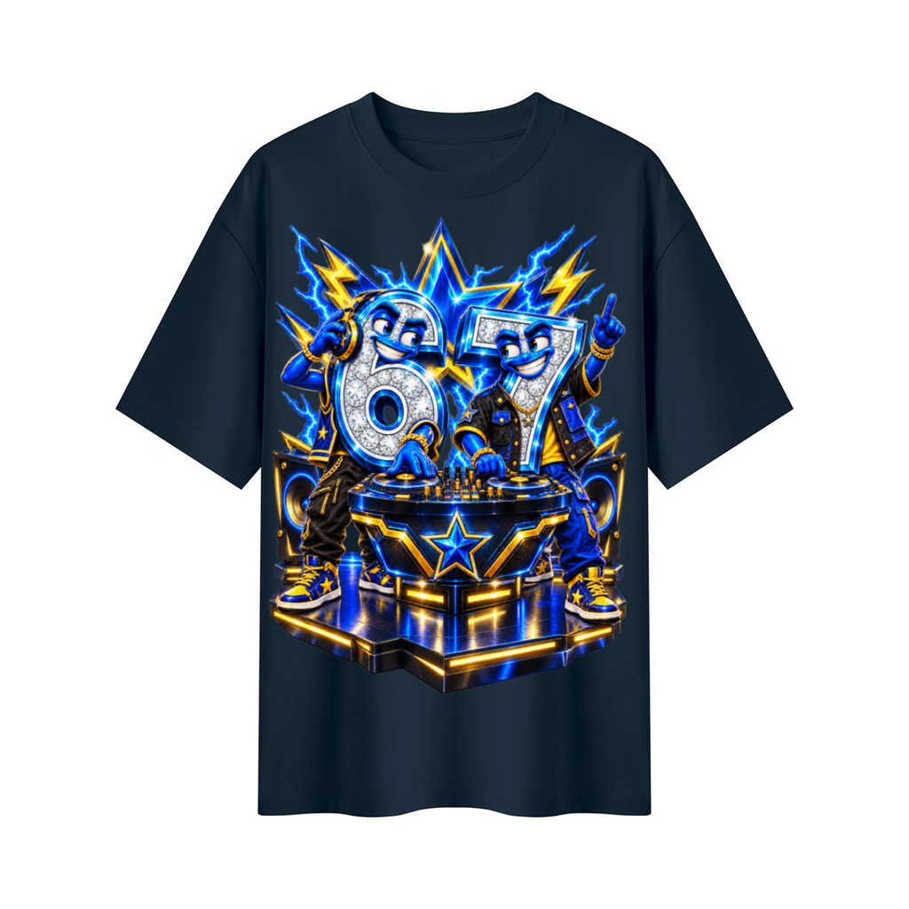 6-7 Street Mode™ Spin the Numbers Oversized Graphic T-Shirt - Unisex