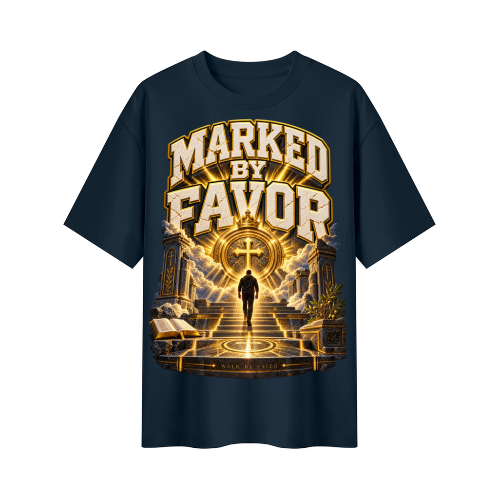Walk by Faith™ Marked by Favor Oversized Graphic T-Shirt - Unisex