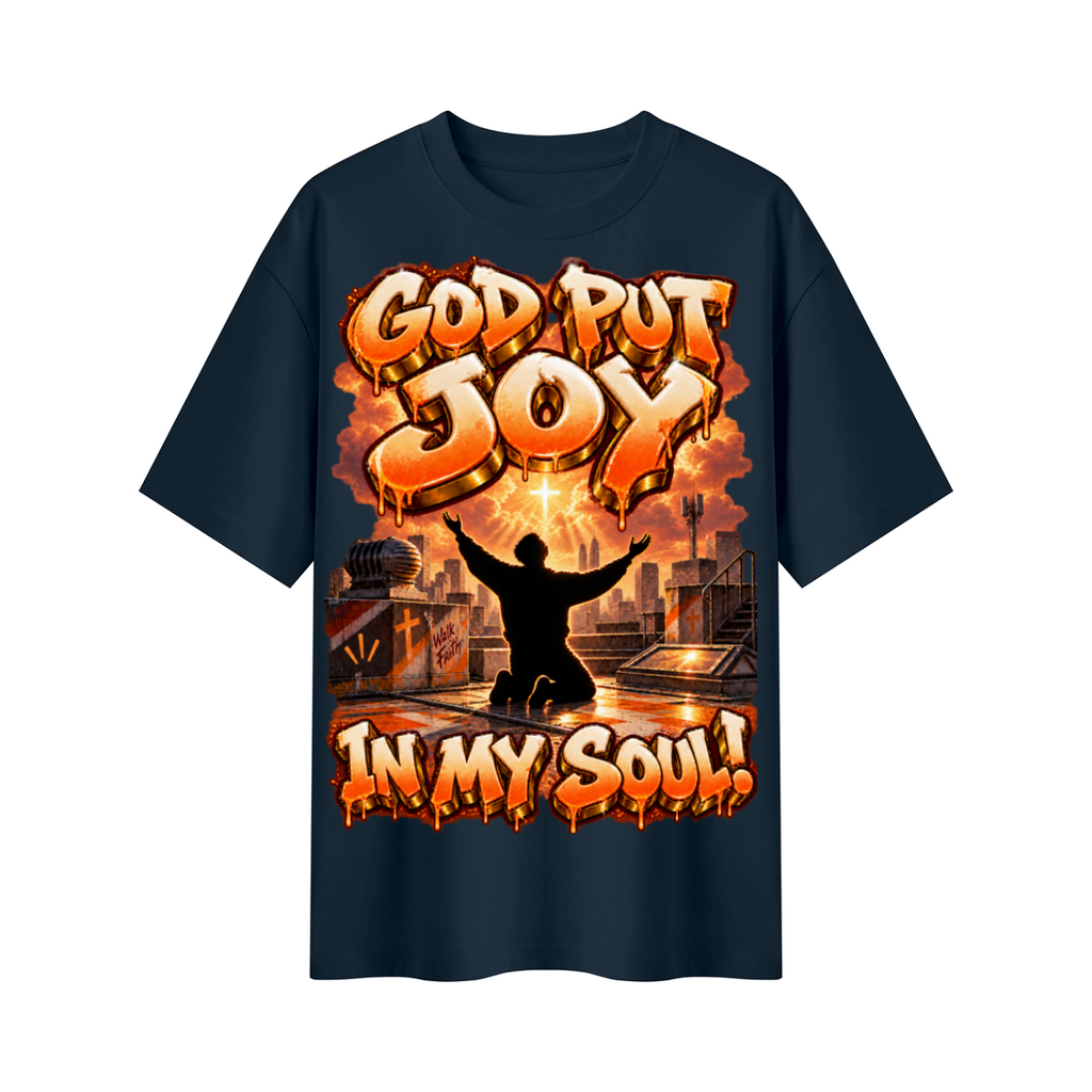 Walk by Faith™ God Put Joy in My Soul Oversized Graphic T-Shirt - Unisex