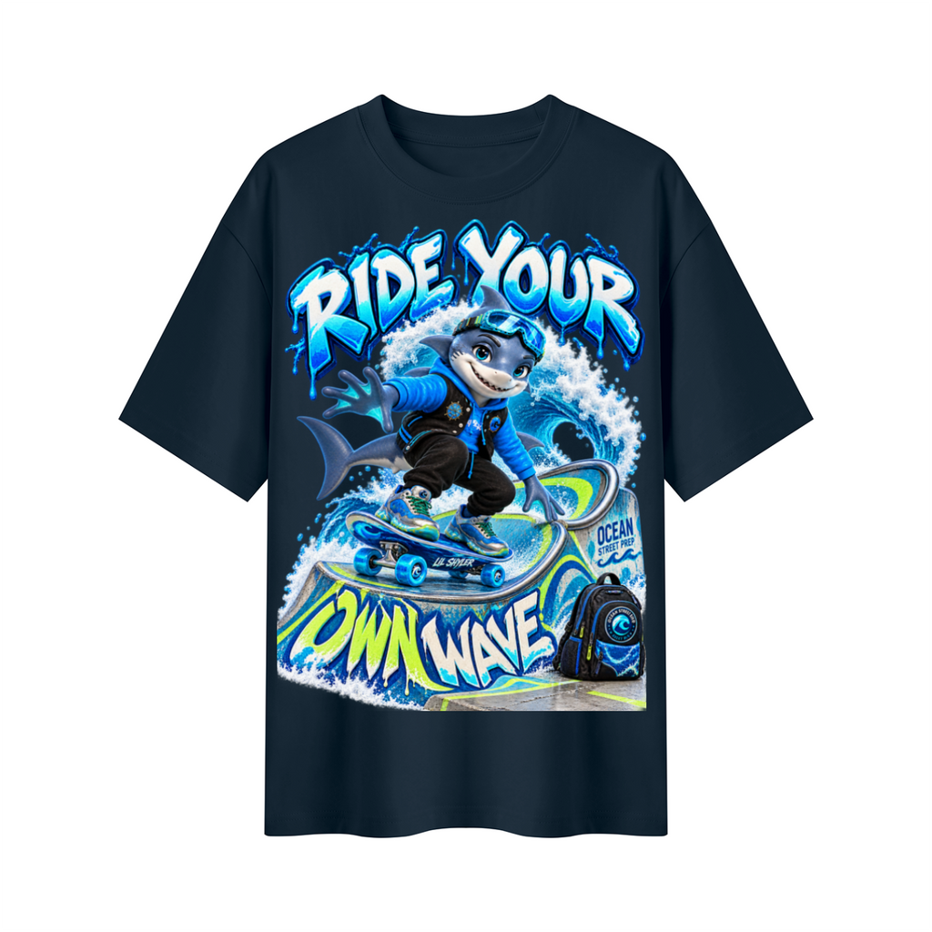 Ocean Street Prep™ Lil Shyler Ride Your Own Wave Oversized Graphic T-Shirt - Unisex